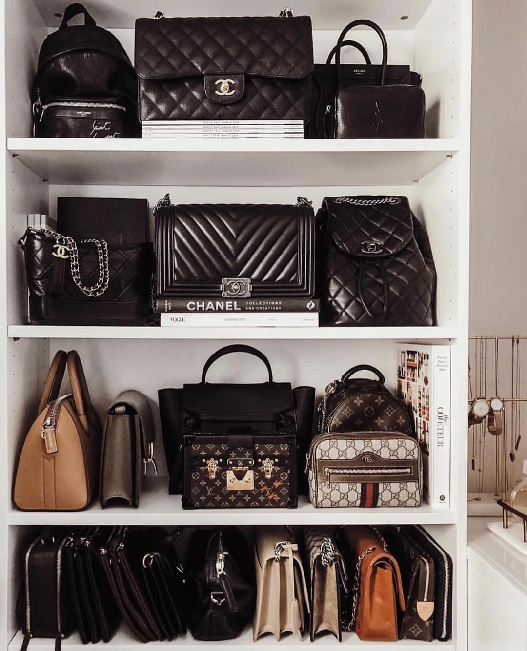 Black Designer Bag Closet