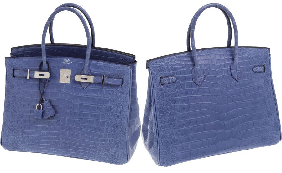 Blue Crocodile Hermès Birkin Handbag