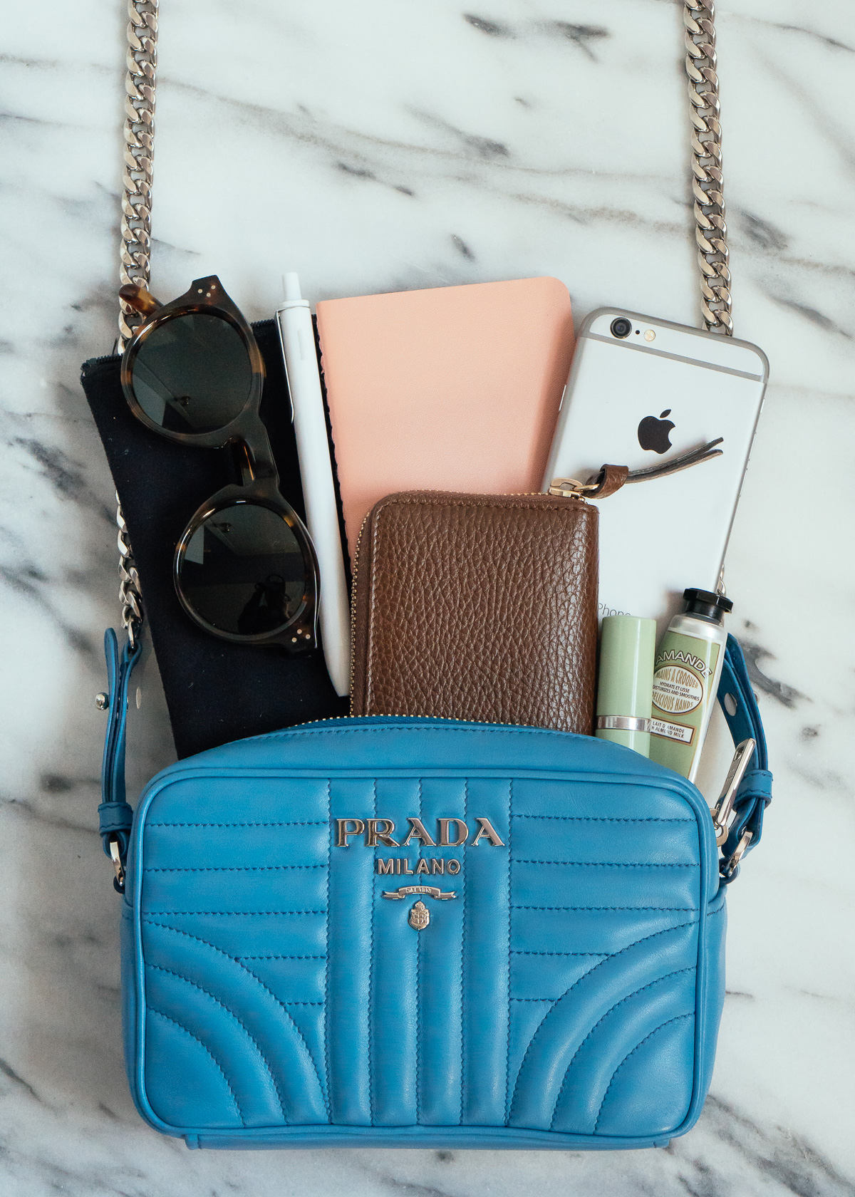 Blue Prada Camera Bag